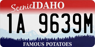 ID license plate 1A9639M