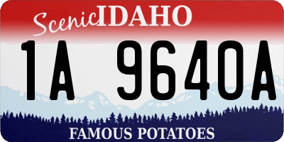 ID license plate 1A9640A