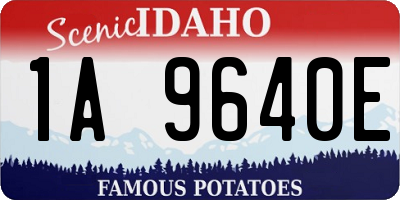 ID license plate 1A9640E