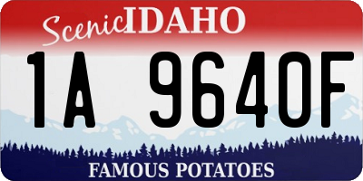 ID license plate 1A9640F