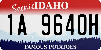 ID license plate 1A9640H