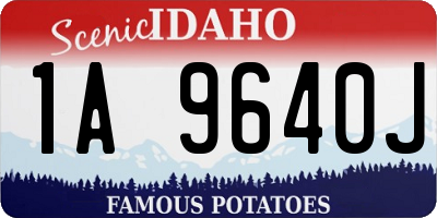 ID license plate 1A9640J