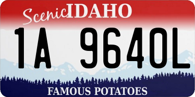 ID license plate 1A9640L