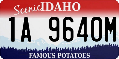ID license plate 1A9640M