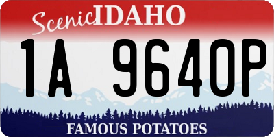 ID license plate 1A9640P