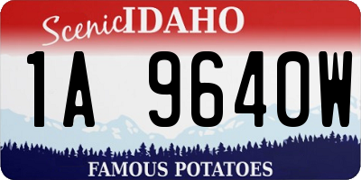 ID license plate 1A9640W