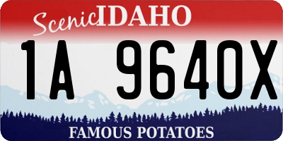 ID license plate 1A9640X