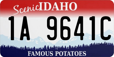 ID license plate 1A9641C