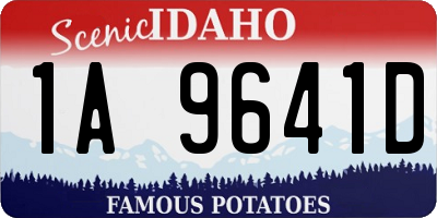 ID license plate 1A9641D