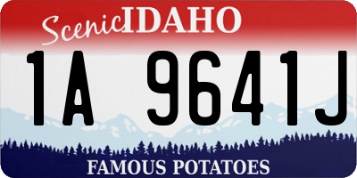 ID license plate 1A9641J