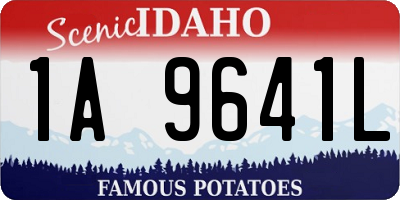 ID license plate 1A9641L