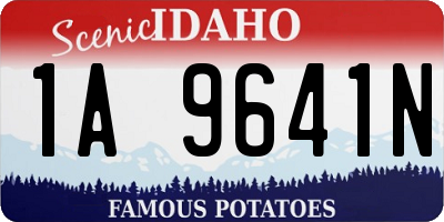 ID license plate 1A9641N