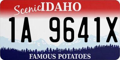 ID license plate 1A9641X