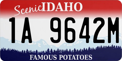 ID license plate 1A9642M
