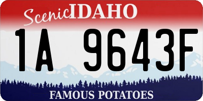 ID license plate 1A9643F