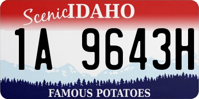 ID license plate 1A9643H