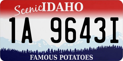 ID license plate 1A9643I