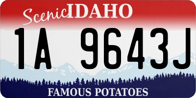 ID license plate 1A9643J