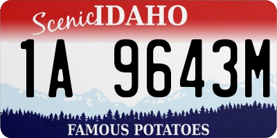 ID license plate 1A9643M