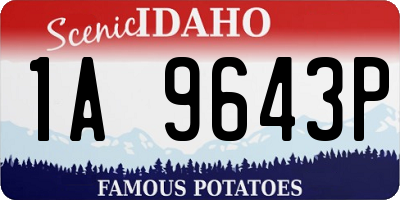 ID license plate 1A9643P