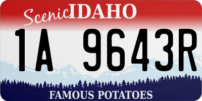 ID license plate 1A9643R