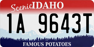 ID license plate 1A9643T
