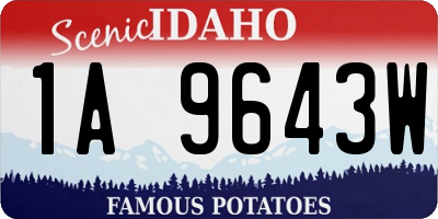 ID license plate 1A9643W