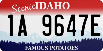 ID license plate 1A9647E