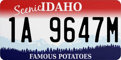 ID license plate 1A9647M