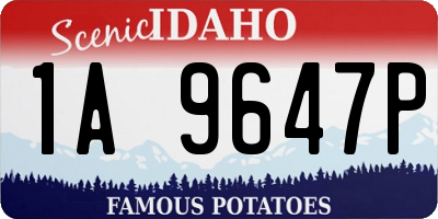 ID license plate 1A9647P