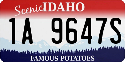 ID license plate 1A9647S