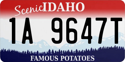 ID license plate 1A9647T