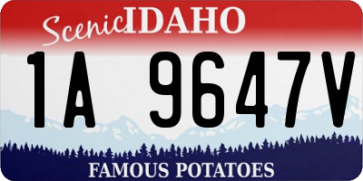 ID license plate 1A9647V