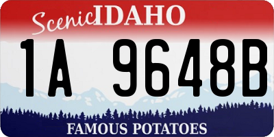 ID license plate 1A9648B