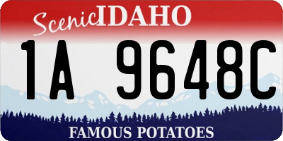 ID license plate 1A9648C