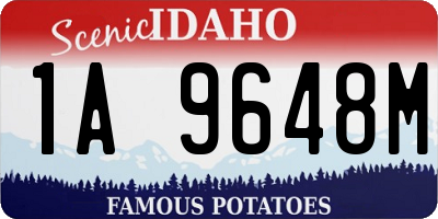 ID license plate 1A9648M