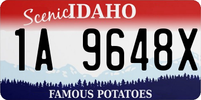 ID license plate 1A9648X
