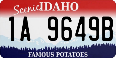 ID license plate 1A9649B