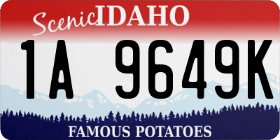 ID license plate 1A9649K