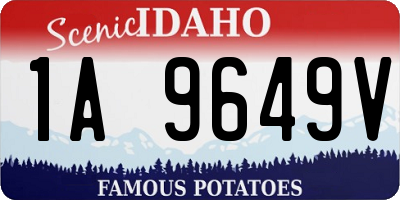 ID license plate 1A9649V