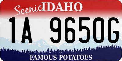 ID license plate 1A9650G