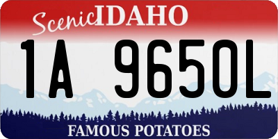 ID license plate 1A9650L