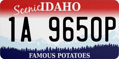 ID license plate 1A9650P