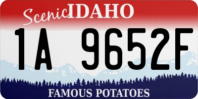 ID license plate 1A9652F