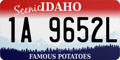 ID license plate 1A9652L