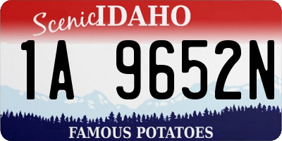 ID license plate 1A9652N
