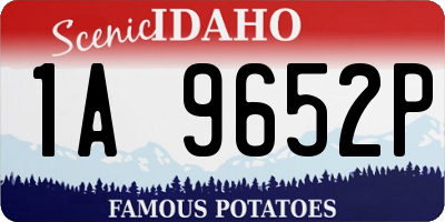 ID license plate 1A9652P