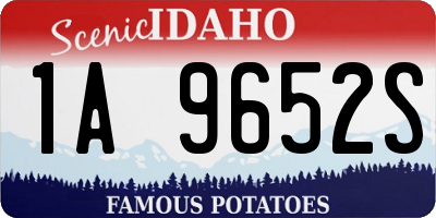 ID license plate 1A9652S