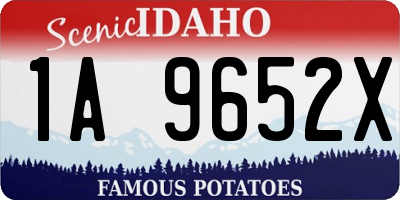 ID license plate 1A9652X
