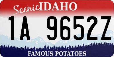 ID license plate 1A9652Z